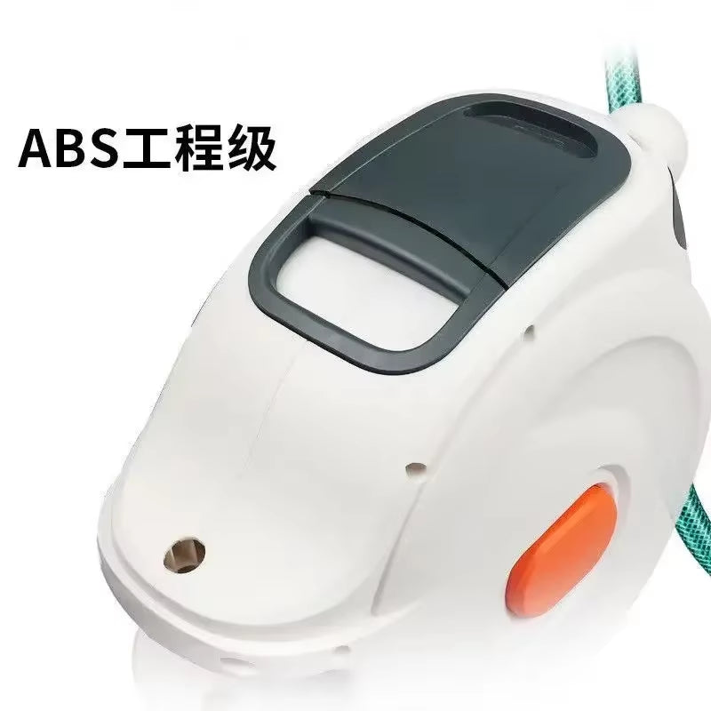 Automatic Rewind Hose Reel: 7-Pattern Nozzle with Slow Return System for Car & Garden